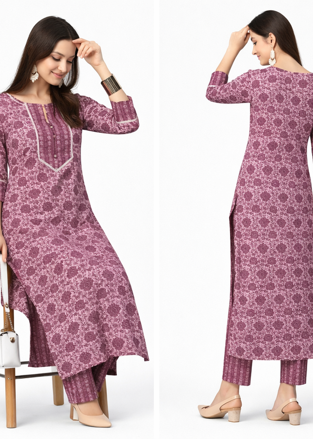 Women Floral Printed Cotton Kurti